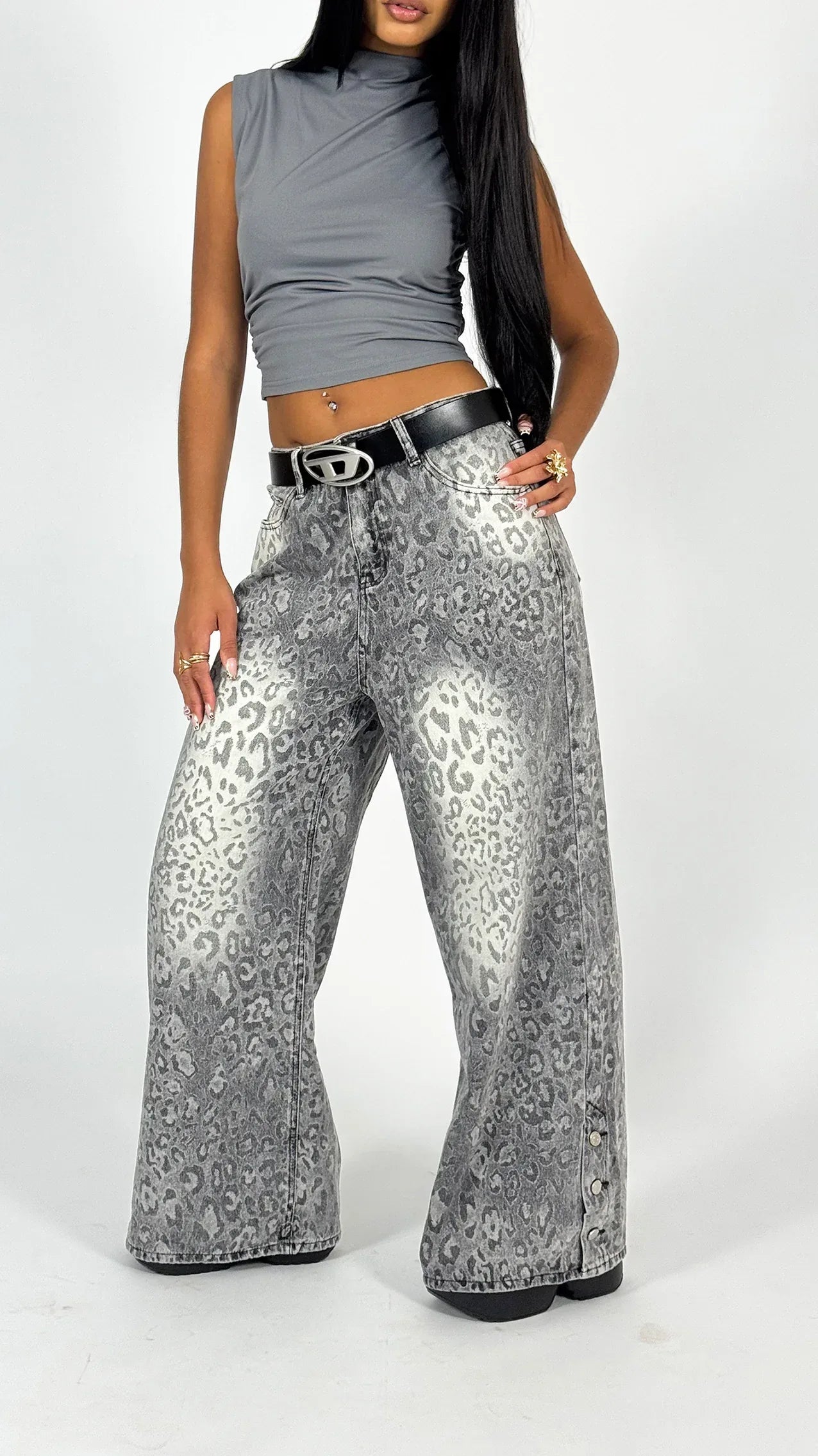 CALÇA CHROME LEOPARD - MONEYS